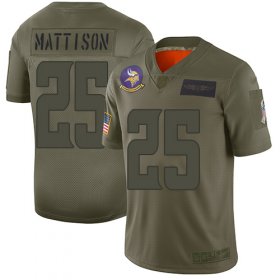 Wholesale Cheap Nike Vikings #25 Alexander Mattison Camo Men\'s Stitched NFL Limited 2019 Salute To Service Jersey