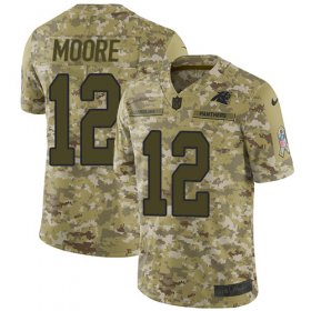 Wholesale Cheap Nike Panthers #12 DJ Moore Camo Men\'s Stitched NFL Limited 2018 Salute To Service Jersey