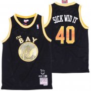 Wholesale Cheap Men's Golden State Warriors #40 E-40 Black NBA Remix Jersey - Sick Wid It