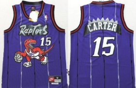Cheap Toronto Raptors #15 Vince Carter Hardwood Classic Purple Swingman Kids Jersey