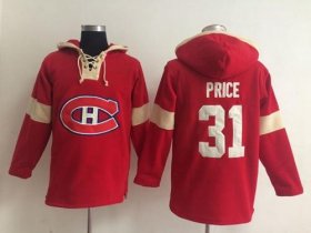 Wholesale Cheap Montreal Canadiens #31 Carey Price Red Pullover NHL Hoodie