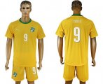 Wholesale Cheap Cote d'lvoire #9 Tiote Home Soccer Country Jersey