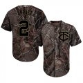 Wholesale Cheap Twins #2 Luis Arraez Camo Realtree Collection Cool Base Stitched MLB Jersey
