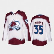 Wholesale Cheap Men's Colorado Avalanche #35 Darcy Kuemper White Adidas Stitched NHL Jersey