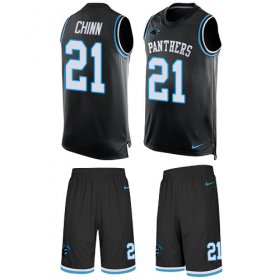 Wholesale Cheap Nike Panthers #21 Jeremy Chinn Black Team Color Men\'s Stitched NFL Limited Tank Top Suit Jersey