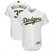 Wholesale Cheap Dodgers #35 Cody Bellinger White New Cool Base 2018 Memorial Day Stitched MLB Jersey