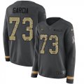 Wholesale Cheap Nike Cardinals #73 Max Garcia Anthracite Salute to Service Women's Stitched NFL Limited Therma Long Sleeve Jersey