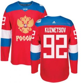 Wholesale Cheap Team Russia #92 Evgeny Kuznetsov Red 2016 World Cup Stitched NHL Jersey
