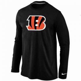 Wholesale Cheap Nike Cincinnati Bengals Logo Long Sleeve T-Shirt Black