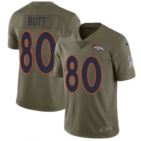 Wholesale Cheap Nike Broncos #80 Jake Butt Olive Men\'s Stitched NFL Limited 2017 Salute to Service Jersey