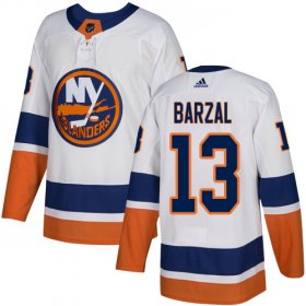 Wholesale Cheap Adidas Islanders #13 Mathew Barzal White Road Authentic Stitched NHL Jersey
