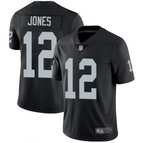 Wholesale Cheap Nike Raiders #12 Zay Jones Black Team Color Men\'s Stitched NFL Vapor Untouchable Limited Jersey