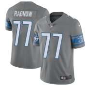 Wholesale Cheap Nike Lions #77 Frank Ragnow Gray Men's Stitched NFL Limited Rush Jersey