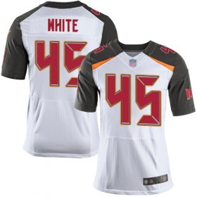 Wholesale Cheap Nike Buccaneers #45 Devin White White Men\'s Stitched NFL New Elite Jersey