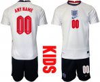 Wholesale Cheap 2021 European Cup England home Youth custom soccer jerseys