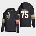 Wholesale Cheap Vegas Golden Knights #75 Ryan Reaves Black adidas Lace-Up Pullover Hoodie