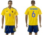 Wholesale Cheap Ukraine #6 Stepanenko Home Soccer Country Jersey