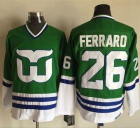 Wholesale Cheap Whalers #26 Ray Ferraro Green CCM Throwback Stitched NHL Jersey