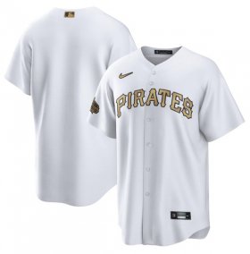 Wholesale Cheap Men\'s Pittsburgh Pirates Blank White 2022 All-Star Cool Base Stitched Baseball Jersey