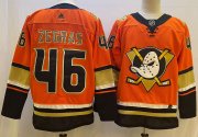 Wholesale Cheap Men's Anaheim Ducks #46 Trevor Zegras Orange Authentic Adidas Jersey