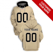 Wholesale Cheap Men's New Orleans Saints Active Player Gold Custom 2021 Pullover Hoodie