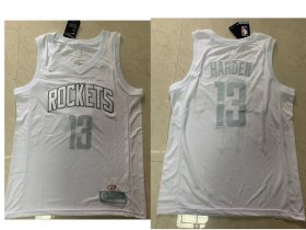 Wholesale Cheap Men\'s Houston Rockets #13 James Harden White 2020 MVP Nike Swingman Stitched NBA Jersey
