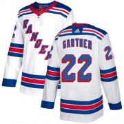Wholesale Cheap Adidas Rangers #22 Mike Gartner White Away Authentic Stitched NHL Jersey