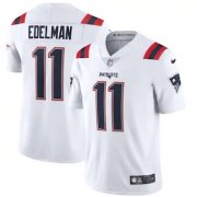 Wholesale Cheap New England Patriots #11 Julian Edelman Men's Nike White 2020 Vapor Limited Jersey