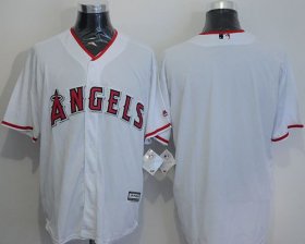 Wholesale Cheap Angels of Anaheim Blank White New Cool Base Stitched MLB Jersey