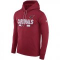 Wholesale Cheap Men's Arizona Cardinals Nike Cardinal Sideline ThermaFit Performance PO Hoodie