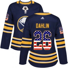 Wholesale Cheap Adidas Sabres #26 Rasmus Dahlin Navy Blue Home Authentic USA Flag Women\'s Stitched NHL Jersey