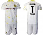 Wholesale Cheap Men 2020-2021 club Dortmund Second away 7 white Soccer Jerseys