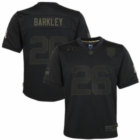 Cheap New York Giants #26 Saquon Barkley Nike Youth 2020 Salute to Service Game Jersey Black