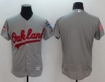 Wholesale Cheap Athletics Blank Grey Fashion Stars & Stripes Flexbase Authentic Stitched MLB Jersey