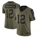 Wholesale Cheap Men's Dallas Cowboys #12 Roger Staubach Nike Olive 2021 Salute To Service Retired Player Limited Jersey