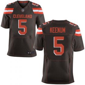 Wholesale Cheap Nike Browns #5 Case Keenum Brown Team Color Men\'s Stitched NFL Vapor Untouchable Elite Jersey