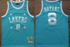 Wholesale Cheap Los Angeles Lakers #8 Kobe Bryant Light Blue With Star Swingman Throwback Jersey