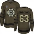 Wholesale Cheap Adidas Bruins #63 Brad Marchand Green Salute to Service Stanley Cup Final Bound Youth Stitched NHL Jersey