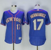 Wholesale Cheap Mets #17 Keith Hernandez Blue(Grey NO.) Flexbase Authentic Collection Stitched MLB Jersey