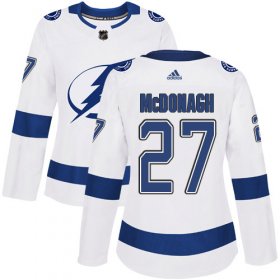 Cheap Adidas Lightning #27 Ryan McDonagh White Road Authentic Women\'s Stitched NHL Jersey