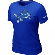 Wholesale Cheap Women's Nike Detroit Lions Logo NFL T-Shirt Blue