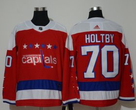 Wholesale Cheap Adidas Capitals #70 Braden Holtby Red Alternate Authentic Stitched NHL Jersey