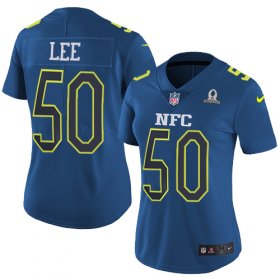 Wholesale Cheap Nike Cowboys #50 Sean Lee Navy Women\'s Stitched NFL Limited NFC 2017 Pro Bowl Jersey