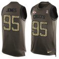 Wholesale Cheap Nike Chiefs #95 Chris Jones Green Men's Stitched NFL Limited Salute To Service Tank Top Jersey