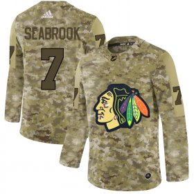 Wholesale Cheap Adidas Blackhawks #7 Brent Seabrook Camo Authentic Stitched NHL Jersey