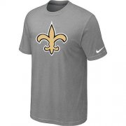 Wholesale Cheap New Orleans Saints Sideline Legend Authentic Logo Dri-FIT Nike NFL T-Shirt Light Grey