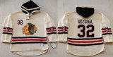 Wholesale Cheap Blackhawks #32 Michal Rozsival Cream Heavyweight Pullover Hoodie Stitched NHL Jersey