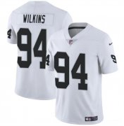 Cheap Youth Las Vegas Raiders #94 Christian Wilkins White Football Stitched Jersey