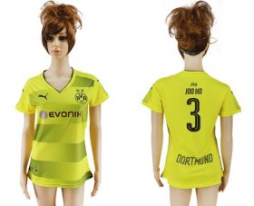 Wholesale Cheap Women\'s Dortmund #3 Joo Ho Home Soccer Club Jersey