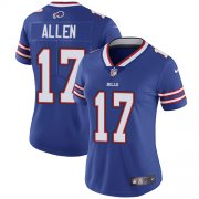 Wholesale Cheap Nike Bills #17 Josh Allen Royal Blue Team Color Women's Stitched NFL Vapor Untouchable Limited Jersey